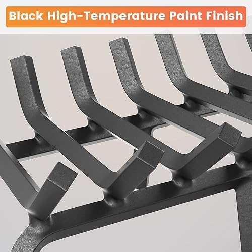 Wrought Iron Wood Burning Rack 30 Inch Heavy Duty Fireplace Grate - 7 ...