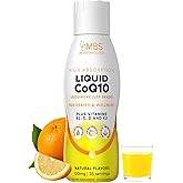 MBS Biotechnology Liquid CoQ10 120mg of Bioavailable Ubiquinone for Superior Absorption. Support Heart, Bone, and Skin Health with a Natural Antioxidant. 35 Servings in a Convenient 17 oz Bottle.