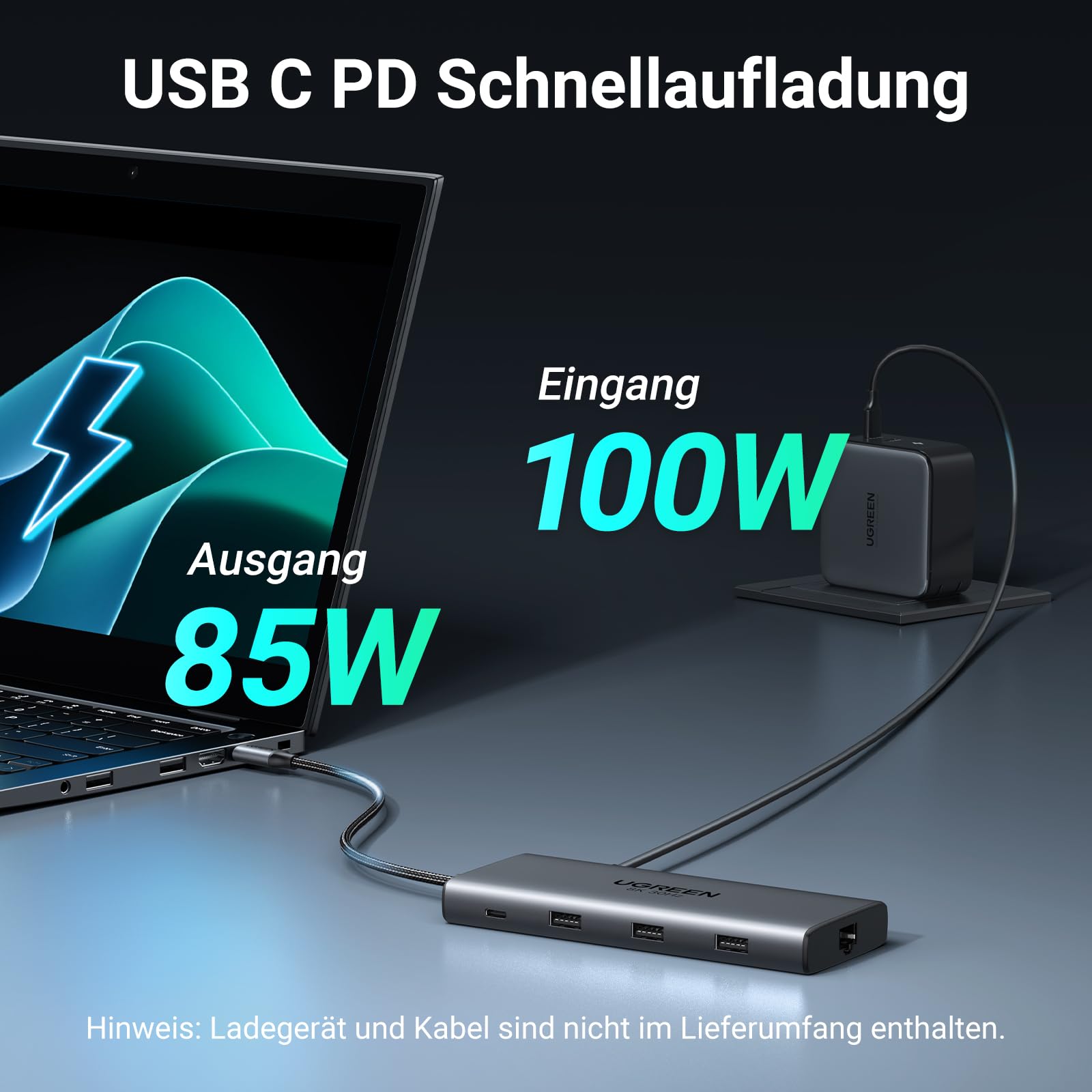 UGREEN Revodok Pro USB C Docking Station Dual HDMI 10 IN 1 Hub 2 HDMI, Gigabit Ethernet, 4X USB C/USB A Ports, PD 100W Schnellladen, SD/TF Kartenleser 5