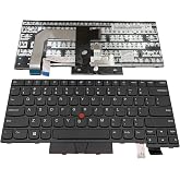 Siakoocty Laptop Replacement US Layout with Pointing Keyboard for Lenovo ThinkPad T470 T480 A475 A485 Laptop No Backlight (Not Fit T470s T470p T480s T480p) 01HX459 01AX487 01HX499 01HX419 01AX528