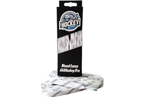 AAA Hockey Pro Waxed Hockey Laces (White - Classic, 96" / SR 5.5 - SR 8)…