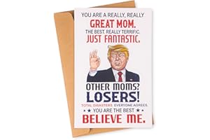 decorluxes Funny Card for Mom from Daughter, Son, Kids on Mothers Day, Mother’s Day Greeting Card for mom, New Mom Greeting Card for Women