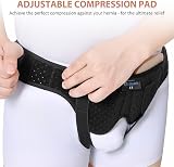 Tenbon Hernia Belt for Men and Women Adjustable Inguinal Support Black M view 7