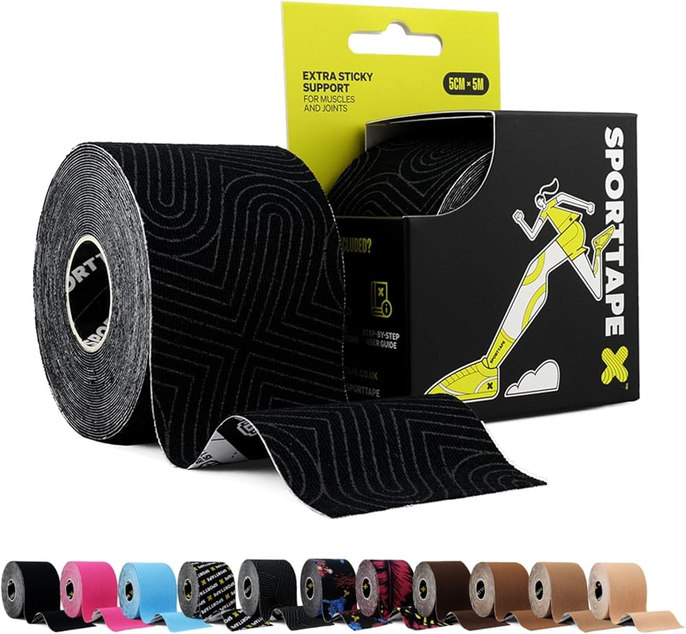 SPORTTAPE Kinesiology Tape 5cm x 5m Platinum Waterproof Hypoallergenic