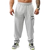 BGSM Men's Loose Fit Winter Sweatpants with Zippered Pockets, Baggy Active Pants