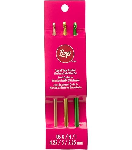 Boye Häkelnadel Aus Eloxiertem Aluminium – Größe I9 (5,25 Mm), 15,2 Cm, Grün, Für Mittelschwere Garne