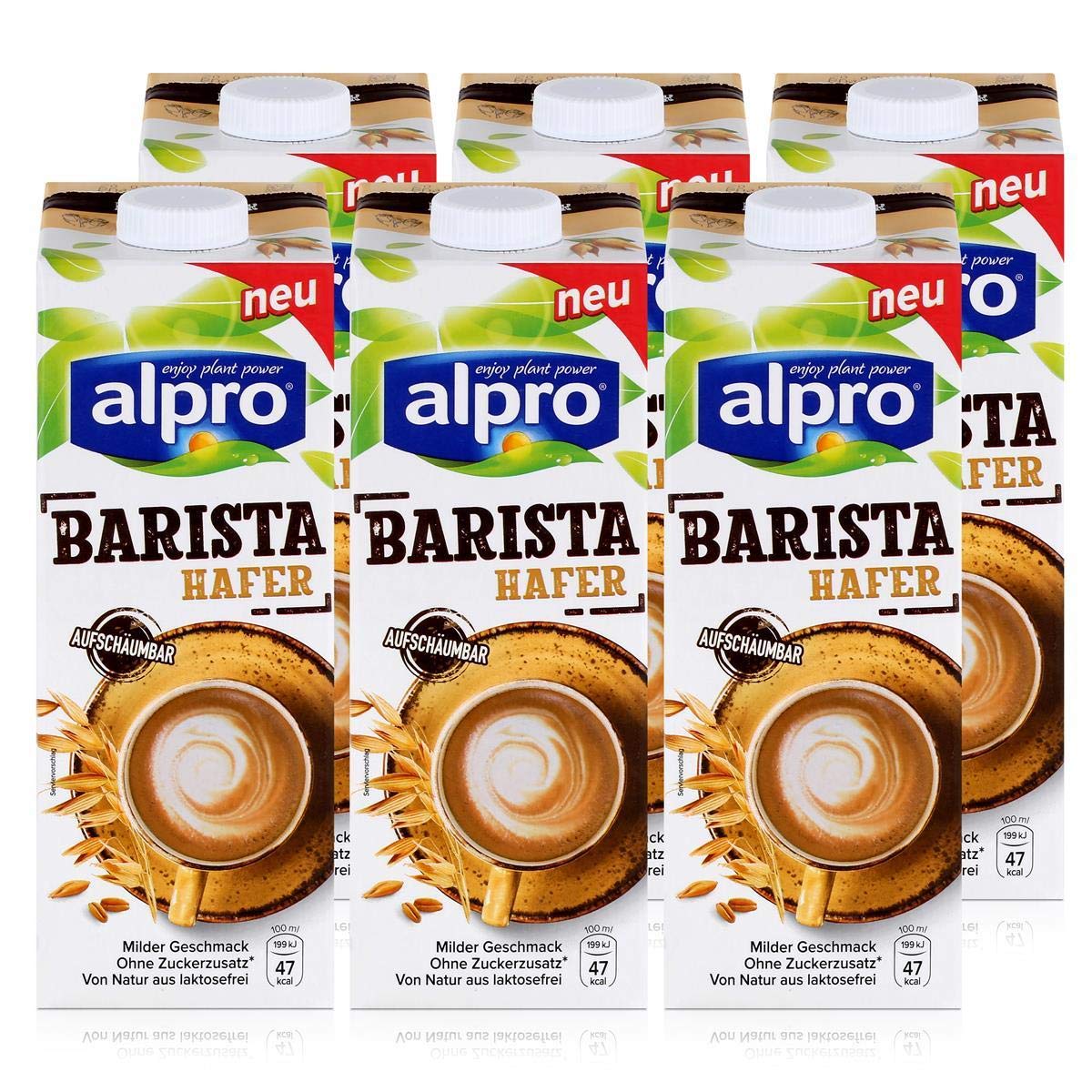 Alpro Barista Hafer 1L - Biologischer Haferdrink - Aufschäumbar - Milder Geschmack - Von Natur aus laktosefrei (6er Pack): Amazon.de: Lebensmittel & Getränke - 