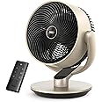 Dreo 16''Height 25dB Quiet Smart Fans for Bedroom, DC Room Fan with Remote, 120°+120° Omni-Directional Oscillating Fan, 6 Modes, 9 Speeds, 12H Timer, Alexa/Google/WiFi/Voice Control, Gold