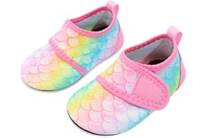 JIASUQI Baby Boys and Girls Barefoot Swim Water Skin Shoes Aqua Socks for Beach Swim Pool