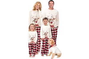 WephuPSho Family Christmas Pjs Matching Sets Baby Christmas Matching Jammies for Adults and Kids Holiday Xmas Sleepwear Set