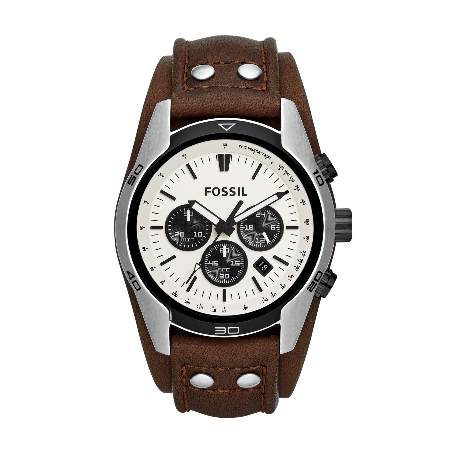 Buy Fossil Coachman Chronograph White Dial Men's Watch CH2890 Online