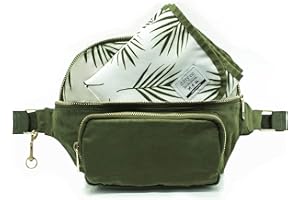 Ditty Co. - Lanikai Small Diaper Bag - Portable Changing Pad - Crossbody Bags For Women - Fanny Pack - Baby Travel Essentials (Olive Green)