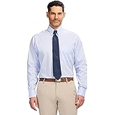 Izod Mens Dress Shirt Classic Fit Pinpoint Oxford Long Sleeve All Over Stretch Button Down Collar