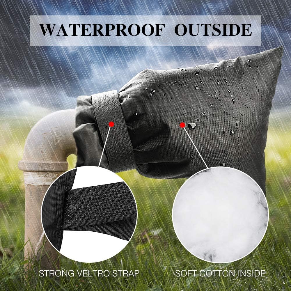 JAYEE 2 Pack Outdoor Faucet Cover for Winter Freeze Protection, Waterproof and Insulated Outside Spigot Cover for Anti-Freezing and Rust Protection: Home Improvement