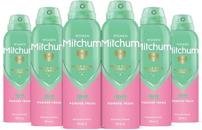 Mitchum Women Triple Odor Defense 48HR Antiperspirant Spray Powder Fresh 6 Pack