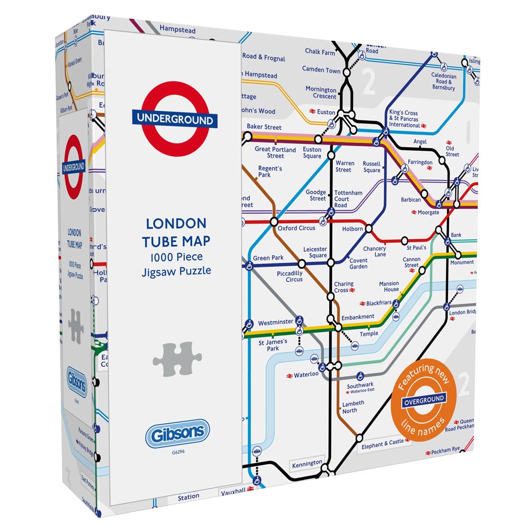 Gibsons London Underground Tube Map 1000 Piece Jigsaw Puzzle for Adults – Official TFL Licensed Design – Includes Handy Poster – Premium British Puzzle Made in the UK - NEW ARTWORK