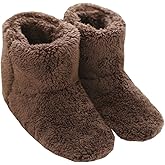 mianshe Women's and Men's Fluffy Bootie Slipper Sock with Memory Foam House Shoes