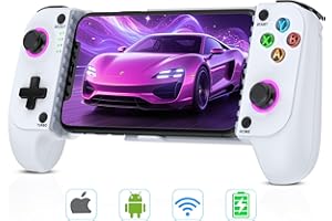 AIFASTERFLY Mobile Game Controller for iPhone/Android, Hall Effect Gaming Controller with Hall Joystick , Wireless Phone Controller, Support Phone Case, Suitable for Xbox Game Pass, Steam Link, Roblox, Call of Duty & More
