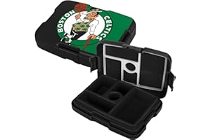 FOCO NBA Unisex-Adult Officially Licensed 2-Tone Big Logo Team Color Basketball Leak Proof 5 Compartment Bento Lunch Box - Boston Celtics