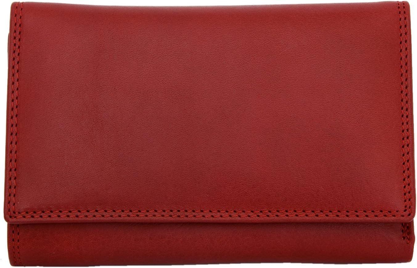 Women's Dark Brown Genuine Leather Wallet - Minimalist Logo-Free Design - View #12