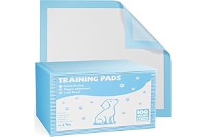 AIDOLY Puppy Pads, Regular Size 22"x22", 100 Count, Pee Pads for Dogs Potty Training, Ultra-Absorbent 6-Layer Leak-Proof, Quick-Dry Surface