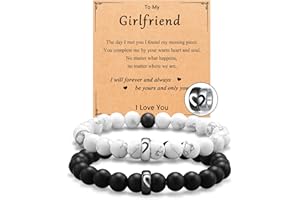 UNGENT THEM Matching Couple Ring Bracelets for Boyfriend Girlfriend Husband Wife Valentines Anniversary Birthday Engagement Gifts