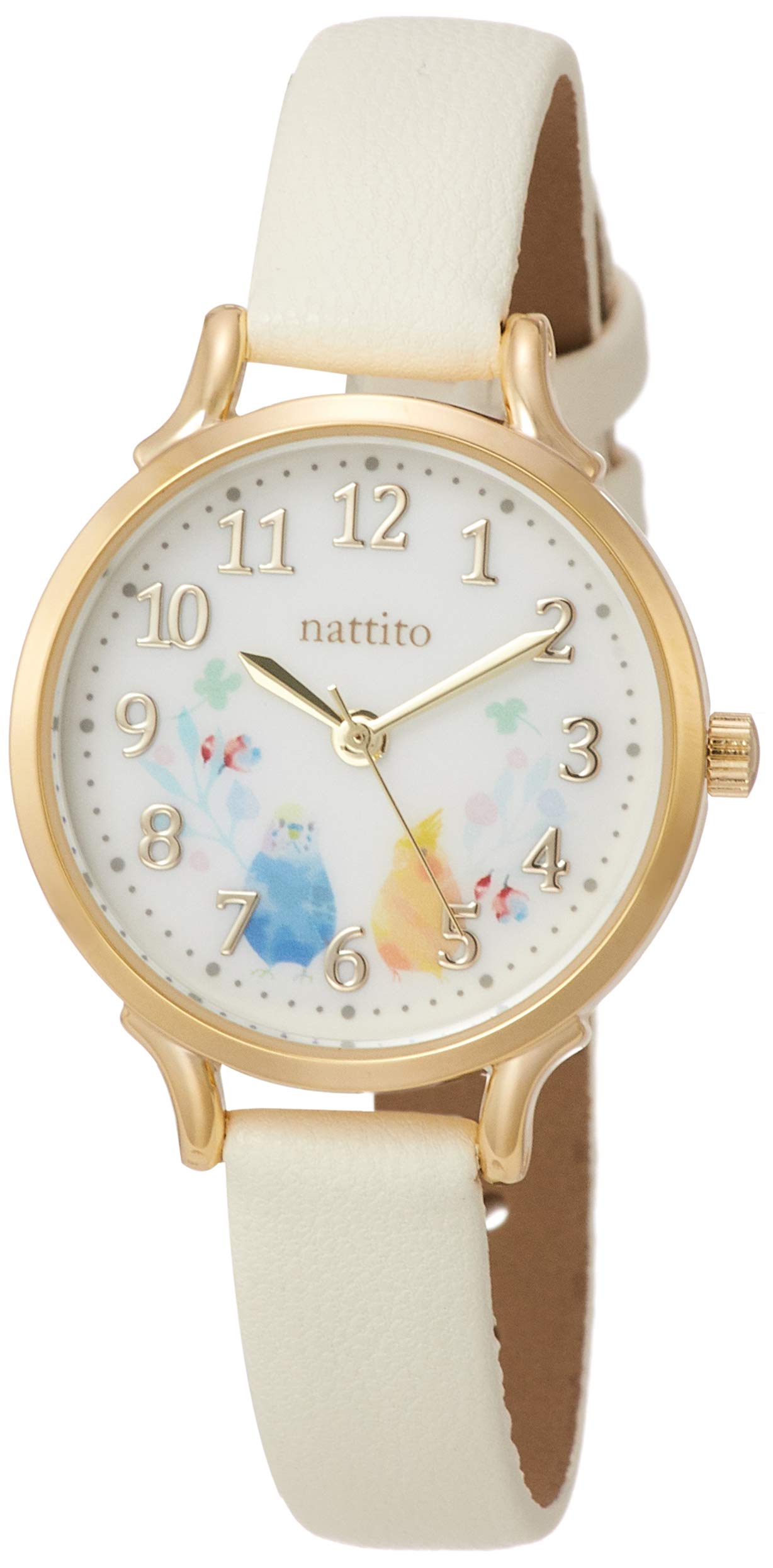 Fieldwork GY006 Women's Analog Wristwatch, Syrup, Leather Strap, white, Watch Analog, Animal, Casual