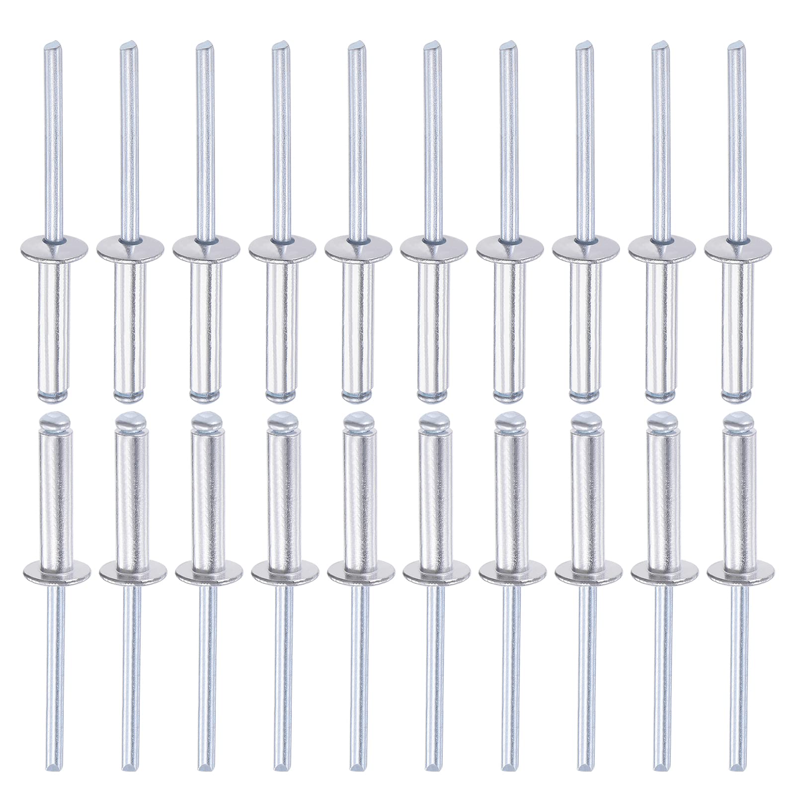 DTGN 5mm x 20mm (DXL) Blind Rivets - 120Pack - Good for Machinery Joining - Aluminum Dome Open End Rivet