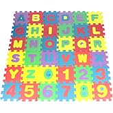 36 Sheets Foam Puzzle Mat, Interlocking Alphabet and Numbers Foam Play Mat, Colorful Soft Reusable EVA Tiles for Girls, Boys Gifts, Play