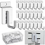 Tandefio 25 Pack J Shaped Slatwall Hooks and