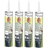 RV Wholesale Direct Dicor 501LSW-1, RV Rubber Roof Sealant Self Leveling Caulk, White, 4 Pack