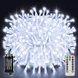 Ollny 200 LED Christmas Fairy Lights 20m Outdoor Waterproof 8 Modes Remote