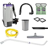 ProTeam Super Coach Pro 10 Backpack Vacuum Commercial with Telescoping Wand Tool Kit, 10 Quart, Corded, 107303