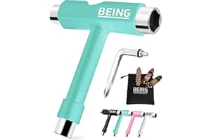 IKLAREWV BEING Skate Tool,Skateboard Tool,T Tool For Skateboard, Roller Skate Tools, Skateboard Tool Kit,Skate Accessories,Skate Tool All In One,Hardware Tools,Skate Small Tools (TIFFANY)
