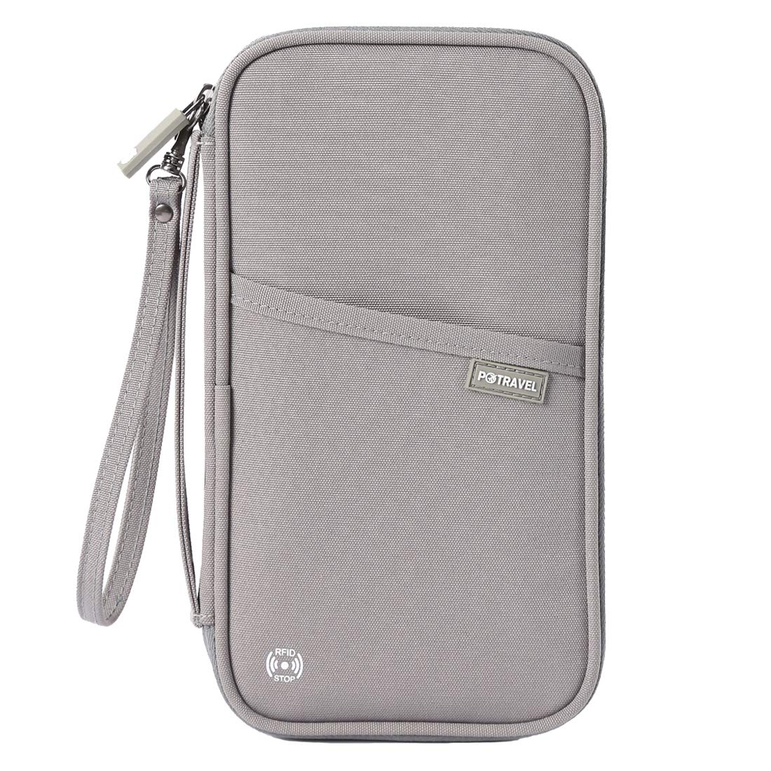 ManKn Family Passport Holder Travel Wallet Waterproof RFID Blocking Holiday Document Organiser for ID, Credit Cards, Boarding Passes, Flight Tickets, Cash and Other Travel Accessories （Grey）
