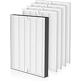 Ecofort 3000 Replacement Filters Compatible with Air Doctor 3000M Commercial Units 3000, Includes 1 Premium Filter and 4 Pleated Pre-Filters, Comparable to Part # ADF3001, ADF3010