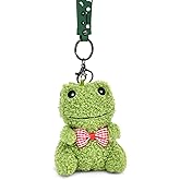 LuckGift Cute Croaking Frog Plush Keychain – Soft Frog Charm for Bag or Car, Adorable Gift for Friends & Girlfriend