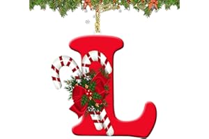 Christmas Ornaments 2024, Letter Christmas Tree Ornaments, Christmas Decorations Holiday Party Home Decor Initial Ornament Al