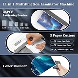 OidoZac A4 Laminator 11-in-1 with 36 Pouches Dual Hot Cold Trimmer Cutter Heads view 2