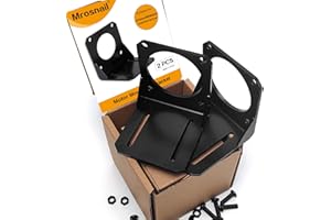 Mrosnail Nema 23 Stepper Motor Mounting Bracket 2-Pack - Alloy Steel L-Shape Fixed Seats for High Precision Geared Motors, Includes Screws & Nuts, 57mm