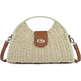 Youjaree Women Straw Beach Bag Handmade Woven Crossbody Shoulder Bags Top Handle Satchel Handbag Purse for Summer