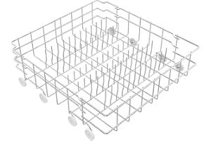 POOLKEY UPGRADED 304 Stainless Steel 808602302 5304535768 Dishwasher Lower Rack Replacement Compatible with Frigidaire Dishwasher Rack Parts with 154174501 Wheels Replaces 154432602 154432601 Dishwasher