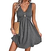 Acelitt Womens Casual Summer Sleeveless Dress, S-XXL