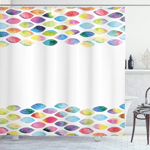 Amazon Com Ambesonne Abstract Shower Curtain By Watercolor