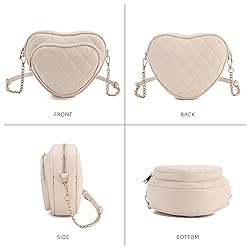 lola mae Heart Shape Satchel Crossbody Purse for