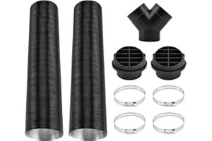 JIANWEI Diesels Heater Exhaust Pipe Set, 75mm/3inch Car Parking Heater Air Vent Extender Accessories, Y/T Branch Connector and Hose Clips Fit For Webasto 2KW 5KW 8KW Heaters(Y type)