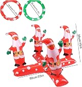 Mienocol Inflatable Santa Ring Toss Game 4 Rings Xmas Kids Family Party Fun view 2