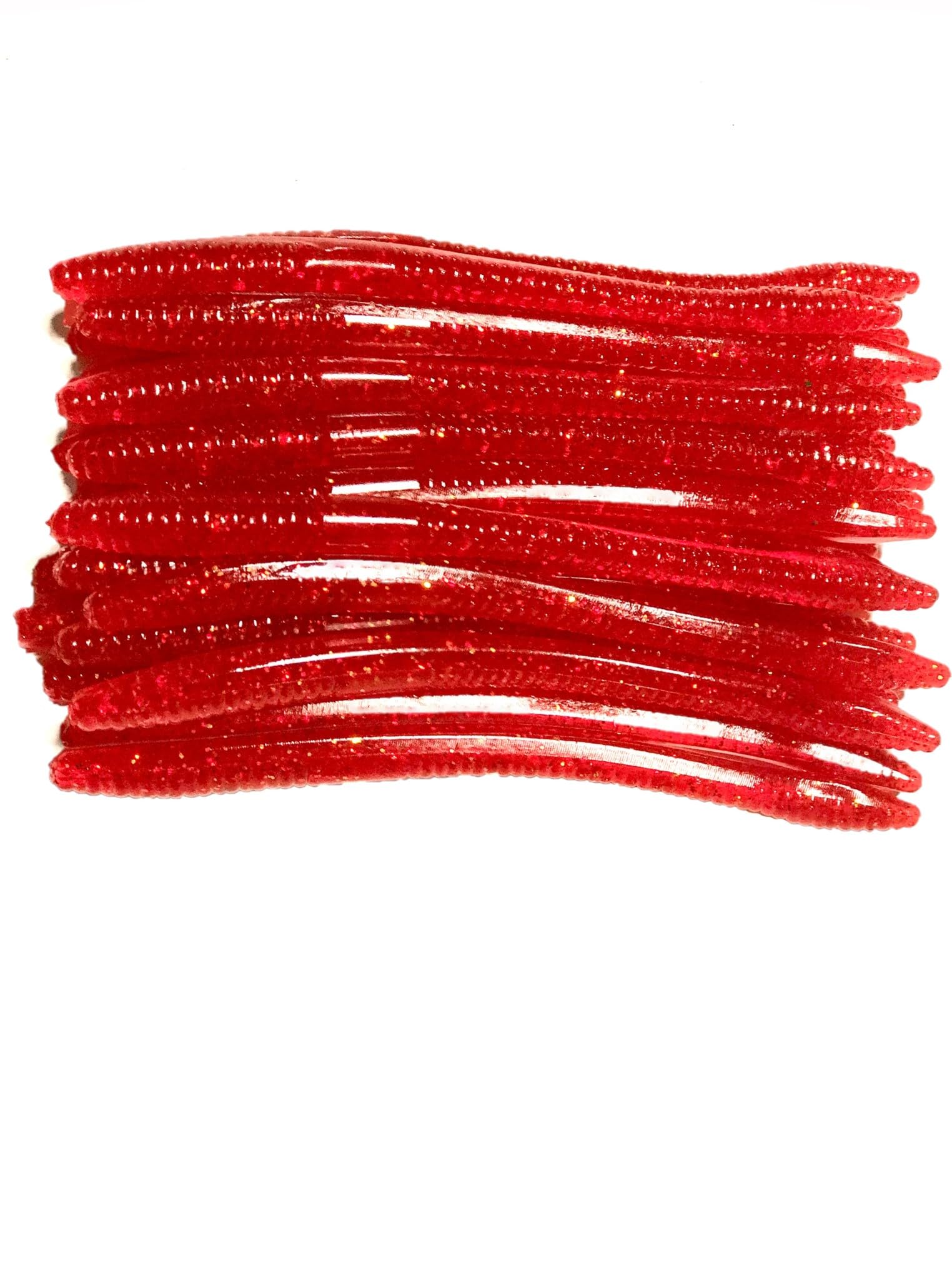 Softy Lure 20-Pack 6.25" Drop Shot Finesse Worms - Scented Floating Soft Plastic Baits For Bass Fishing