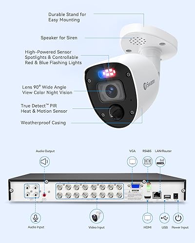 Swann 4K Ultra HD Security Camera System,16 Channel DVR with 2TB