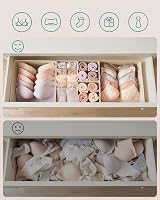 SONGMICS Drawer Organisers 6-Piece Foldable Fabric Storage Boxes view 3